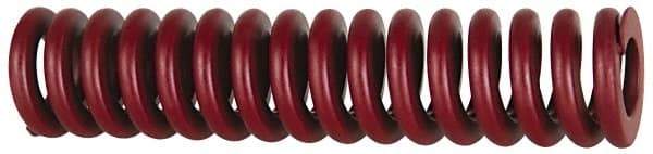 Associated Spring Raymond - 40mm Hole Diam, 20mm Rod Diam, 10" Free Length, Red Die Spring - 4636 N Max Deflection, 76mm Max Deflection, Strong Duty, Chromium Alloy Steel - USA Tool & Supply