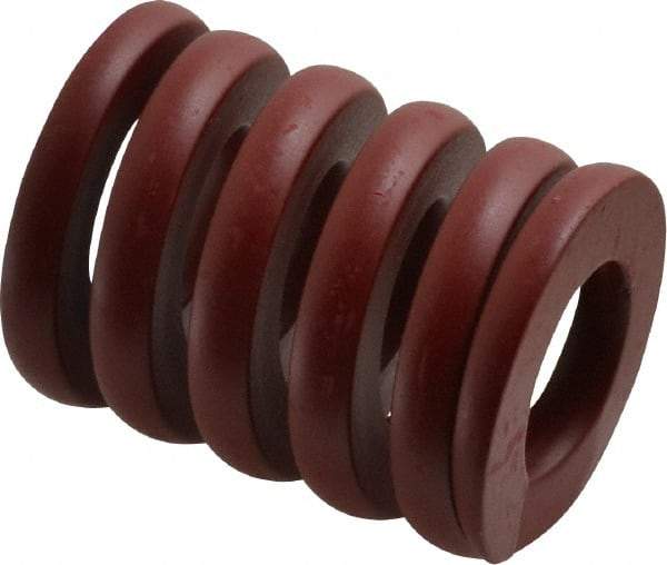 Associated Spring Raymond - 40mm Hole Diam, 20mm Rod Diam, 2" Free Length, Red Die Spring - 5250 N Max Deflection, 15mm Max Deflection, Strong Duty, Chromium Alloy Steel - USA Tool & Supply