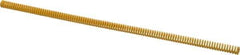 Associated Spring Raymond - 10mm Hole Diam, 5mm Rod Diam, 12" Free Length, Yellow Die Spring - 197.6 N Max Deflection, 76mm Max Deflection, Extra Strong, Chromium Alloy Steel - USA Tool & Supply