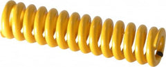 Associated Spring Raymond - 12.5mm Hole Diam, 6.3mm Rod Diam, 2" Free Length, Yellow Die Spring - USA Tool & Supply