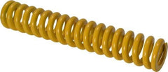 Associated Spring Raymond - 16mm Hole Diam, 8mm Rod Diam, 3-1/2" Free Length, Yellow Die Spring - 649 N Max Deflection, 22mm Max Deflection, Extra Strong, Chromium Alloy Steel - USA Tool & Supply