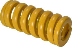 Associated Spring Raymond - 20mm Hole Diam, 10mm Rod Diam, 1-3/4" Free Length, Yellow Die Spring - 1639 N Max Deflection, 11mm Max Deflection, Extra Strong, Chromium Alloy Steel - USA Tool & Supply