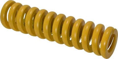 Associated Spring Raymond - 20mm Hole Diam, 10mm Rod Diam, 3" Free Length, Yellow Die Spring - 1552.3 N Max Deflection, 19mm Max Deflection, Extra Strong, Chromium Alloy Steel - USA Tool & Supply