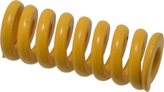 Associated Spring Raymond - 25mm Hole Diam, 12.5mm Rod Diam, 2-1/2" Free Length, Yellow Die Spring - 2576 N Max Deflection, 16mm Max Deflection, Extra Strong, Chromium Alloy Steel - USA Tool & Supply