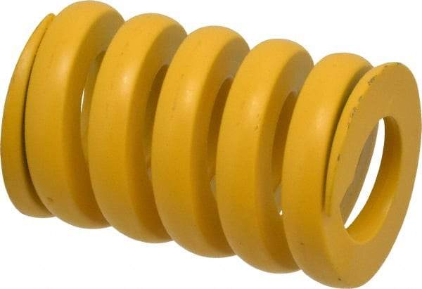 Associated Spring Raymond - 50mm Hole Diam, 25mm Rod Diam, 3-1/2" Free Length, Yellow Die Spring - 10868 N Max Deflection, 19mm Max Deflection, Extra Strong, Chromium Alloy Steel - USA Tool & Supply