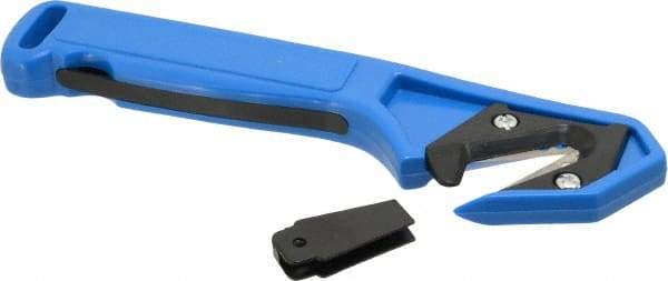 ICT - Fixed Safety Cutter - 1-3/4" Blade, Blue & Black ABS Handle, 2 Blades Included - USA Tool & Supply