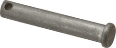 Made in USA - 3/8" Pin Diam, 2-1/4" OAL, Standard Clevis Pin - 5/32" Hole, 2-3/32" Usable Length, Uncoated Stainless Steel - USA Tool & Supply