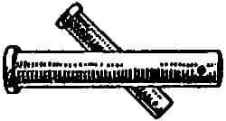 Made in USA - 3/4" Pin Diam, 3-3/4" OAL, Standard Clevis Pin - 5/32" Hole, 3-19/32" Usable Length, Zinc-Plated Steel - USA Tool & Supply