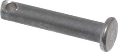 Made in USA - 3/16" Pin Diam, 1" OAL, Standard Clevis Pin - 3/32" Hole, 29/32" Usable Length, Uncoated Steel - USA Tool & Supply