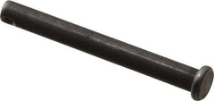 Made in USA - 1/4" Pin Diam, 2-1/4" OAL, Standard Clevis Pin - 3/32" Hole, 2-5/32" Usable Length, Uncoated Steel - USA Tool & Supply