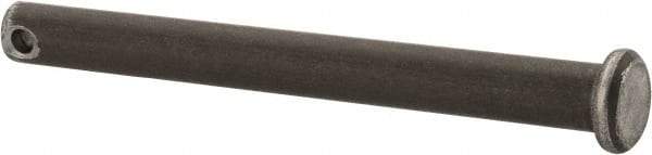 Made in USA - 1/4" Pin Diam, 2-1/2" OAL, Standard Clevis Pin - 3/32" Hole, 2-13/32" Usable Length, Uncoated Steel - USA Tool & Supply