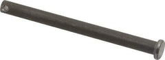 Made in USA - 1/4" Pin Diam, 3" OAL, Standard Clevis Pin - 3/32" Hole, 2-29/32" Usable Length, Uncoated Steel - USA Tool & Supply