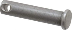 Made in USA - 5/16" Pin Diam, 1-3/8" OAL, Standard Clevis Pin - 9/64" Hole, 1-15/64" Usable Length, Uncoated Steel - USA Tool & Supply