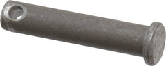 Made in USA - 5/16" Pin Diam, 1-1/2" OAL, Standard Clevis Pin - 9/64" Hole, 1-23/64" Usable Length, Uncoated Steel - USA Tool & Supply