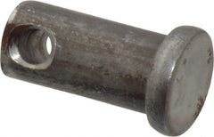 Made in USA - 3/8" Pin Diam, 3/4" OAL, Standard Clevis Pin - 5/32" Hole, 19/32" Usable Length, Uncoated Steel - USA Tool & Supply