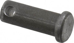 Made in USA - 3/8" Pin Diam, 1" OAL, Standard Clevis Pin - 5/32" Hole, 27/32" Usable Length, Uncoated Steel - USA Tool & Supply