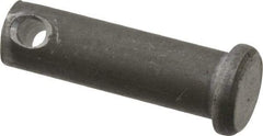 Made in USA - 3/8" Pin Diam, 1-1/4" OAL, Standard Clevis Pin - 5/32" Hole, 1-3/32" Usable Length, Uncoated Steel - USA Tool & Supply