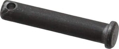 Made in USA - 3/8" Pin Diam, 2" OAL, Standard Clevis Pin - 5/32" Hole, 1-27/32" Usable Length, Uncoated Steel - USA Tool & Supply