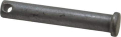 Made in USA - 3/8" Pin Diam, 2-1/4" OAL, Standard Clevis Pin - 5/32" Hole, 2-3/32" Usable Length, Uncoated Steel - USA Tool & Supply