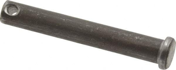 Value Collection - 3/8" Pin Diam, 2-1/2" OAL, Standard Clevis Pin - 5/32" Hole, 2-11/32" Usable Length, Uncoated Steel - USA Tool & Supply