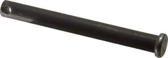 Made in USA - 3/8" Pin Diam, 3-1/2" OAL, Standard Clevis Pin - 5/32" Hole, 3-11/32" Usable Length, Uncoated Steel - USA Tool & Supply