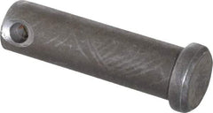 Made in USA - 7/16" Pin Diam, 1-1/2" OAL, Standard Clevis Pin - 5/32" Hole, 1-11/32" Usable Length, Uncoated Steel - USA Tool & Supply