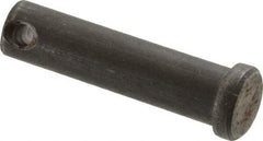 Made in USA - 7/16" Pin Diam, 1-3/4" OAL, Standard Clevis Pin - 5/32" Hole, 1-19/32" Usable Length, Uncoated Steel - USA Tool & Supply