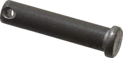 Made in USA - 7/16" Pin Diam, 2" OAL, Standard Clevis Pin - 5/32" Hole, 1-27/32" Usable Length, Uncoated Steel - USA Tool & Supply