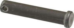 Made in USA - 7/16" Pin Diam, 2-1/4" OAL, Standard Clevis Pin - 5/32" Hole, 2-3/32" Usable Length, Uncoated Steel - USA Tool & Supply