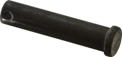 Made in USA - 1/2" Pin Diam, 2-1/4" OAL, Standard Clevis Pin - 5/32" Hole, 2-3/32" Usable Length, Uncoated Steel - USA Tool & Supply