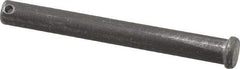 Made in USA - 1/2" Pin Diam, 4-1/2" OAL, Standard Clevis Pin - 5/32" Hole, 4-11/32" Usable Length, Uncoated Steel - USA Tool & Supply