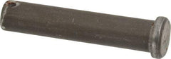 Made in USA - 5/8" Pin Diam, 3" OAL, Standard Clevis Pin - 5/32" Hole, 2-27/32" Usable Length, Uncoated Steel - USA Tool & Supply