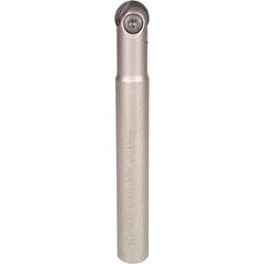 Iscar - 1/2" Cut Diam, 5/8" Shank Diam, 6-1/2" OAL, Indexable Ball Nose End Mill - 2.4" Head Length, Straight Shank, HCM D.50 Toolholder, HBF-QF, HBR-QF, HCD-QF, HCR Insert - USA Tool & Supply