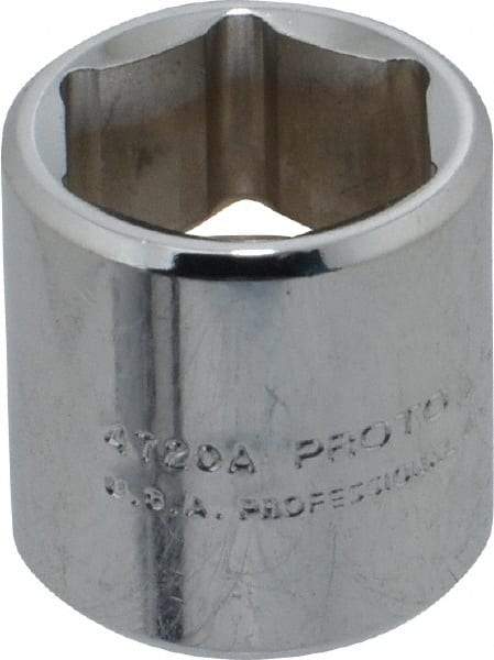 Proto - 5/8", 1/4" Drive, Standard Hand Socket - 6 Points, 7/8" OAL, Alloy Steel, Chrome Finish - USA Tool & Supply