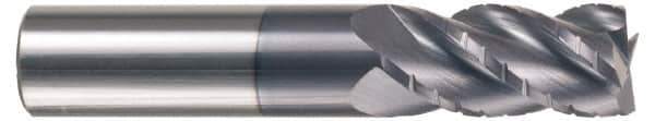 Accupro - 1" Diam, 1-3/4" LOC, 4 Flute Solid Carbide Roughing & Finishing Square End Mill - Uncoated, 4" OAL, 1" Shank Diam, Straight Shank, 40° Helix, Centercutting, Regular Length - USA Tool & Supply