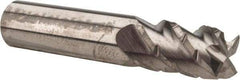 Accupro - 3/8" Diam, 5/8" LOC, 4 Flute Solid Carbide Roughing & Finishing Square End Mill - Uncoated, 2" OAL, 3/8" Shank Diam, Straight Shank, 40° Helix, Centercutting, Stub Length - USA Tool & Supply