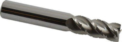 Accupro - 7/16" Diam, 1" LOC, 4 Flute Solid Carbide Roughing & Finishing Square End Mill - Uncoated, 2-3/4" OAL, 7/16" Shank Diam, Straight Shank, 40° Helix, Centercutting, Regular Length - USA Tool & Supply