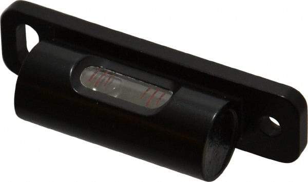 Geier & Bluhm, Inc. - 2 Inch Long, Vertical, Brass Tubular and Pocket Level - 0.1 Inch Sensitivity, 1/2 Inch High/Diameter, Black Lacquer, 1 Vial - USA Tool & Supply