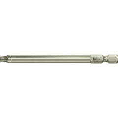 Wera - 1/4" Tamper Proof Torx Bit - 1/4" Drive, 89mm OAL - USA Tool & Supply