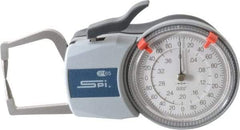 SPI - 0.4 Inch Max Measurement, 0.0002 Inch Graduation, Outside Dial Caliper Gage - 1.37 Inch Leg Length, 0.0008 Inch Accuracy - USA Tool & Supply
