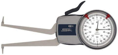 SPI - 40 to 60mm Inside Dial Caliper Gage - 0.01mm Graduation, 0.03mm Accuracy, 85mm Leg Length, 8.3mm Deep x 1.2mm Wide Groove, Ball Contact Points - USA Tool & Supply