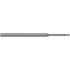 Fraisa - 1.2mm Diam, 1.44mm LOC, 2 Flute Solid Carbide Ball End Mill - USA Tool & Supply