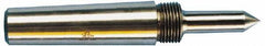 Riten - 1/2" Head Diam, Carbide-Tipped Steel Long Point Solid Dead Center - 3MT Morse Taper, 1/2" Point Diam, 2" Point Length, 2-5/8" OAL - USA Tool & Supply