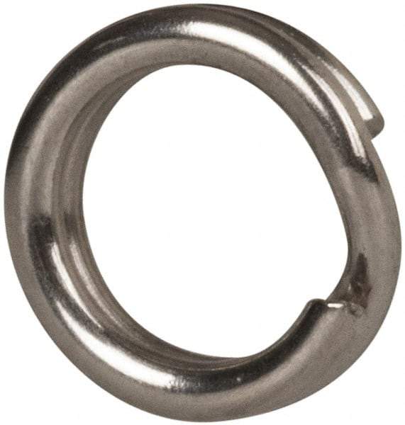 Made in USA - 0.15" ID, 0.22" OD, 0.054" Thick, Split Ring - Grade 2 Spring Steel, Zinc-Plated Finish - USA Tool & Supply