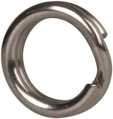Made in USA - 0.15" ID, 0.22" OD, 0.054" Thick, Split Ring - Grade 2 Spring Steel, Zinc-Plated Finish - USA Tool & Supply