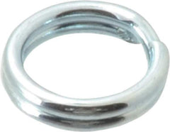 Made in USA - 0.212" ID, 0.292" OD, 0.062" Thick, Split Ring - Grade 2 Spring Steel, Zinc-Plated Finish - USA Tool & Supply