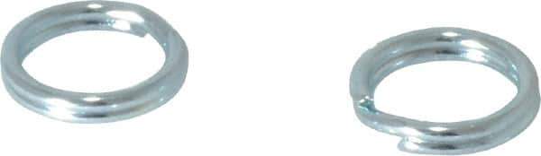 Made in USA - 0.288" ID, 0.38" OD, 0.068" Thick, Split Ring - Grade 2 Spring Steel, Zinc-Plated Finish - USA Tool & Supply