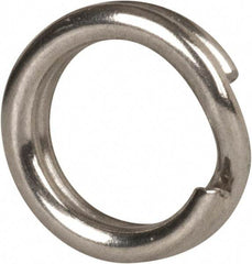 Made in USA - 0.15" ID, 0.22" OD, 0.054" Thick, Split Ring - 18-8 Stainless Steel, Natural Finish - USA Tool & Supply