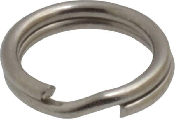 Made in USA - 0.28" ID, 0.38" OD, 0.074" Thick, Split Ring - 18-8 Stainless Steel, Natural Finish - USA Tool & Supply