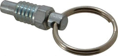 Gibraltar - 1/4-20, 0.31" Thread Length, 0.16" Plunger Diam, 0.19" Plunger Projection, 0.5 Lb Init to 2 Lb Final End Force, Steel Pull Ring Plunger - 0.31" Len Under Head, 0.44" Body Len, 3/4" Ring Diam, 0.62" Plunger Len, 1/4" Hex, 0.18" Head Height - USA Tool & Supply